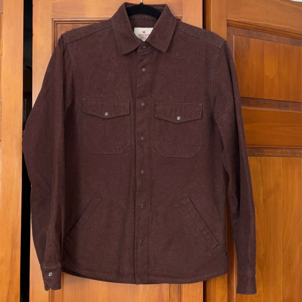 Shockoe Atelier Cottrell Field Shirt Men’s Small Brown Snap Front Handmade